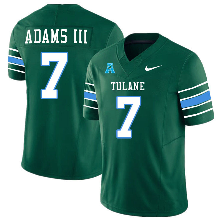 #7 Kevin Adams III Tulane Green Wave Jersey College Football Uniforms,Apparels Stitched-Green